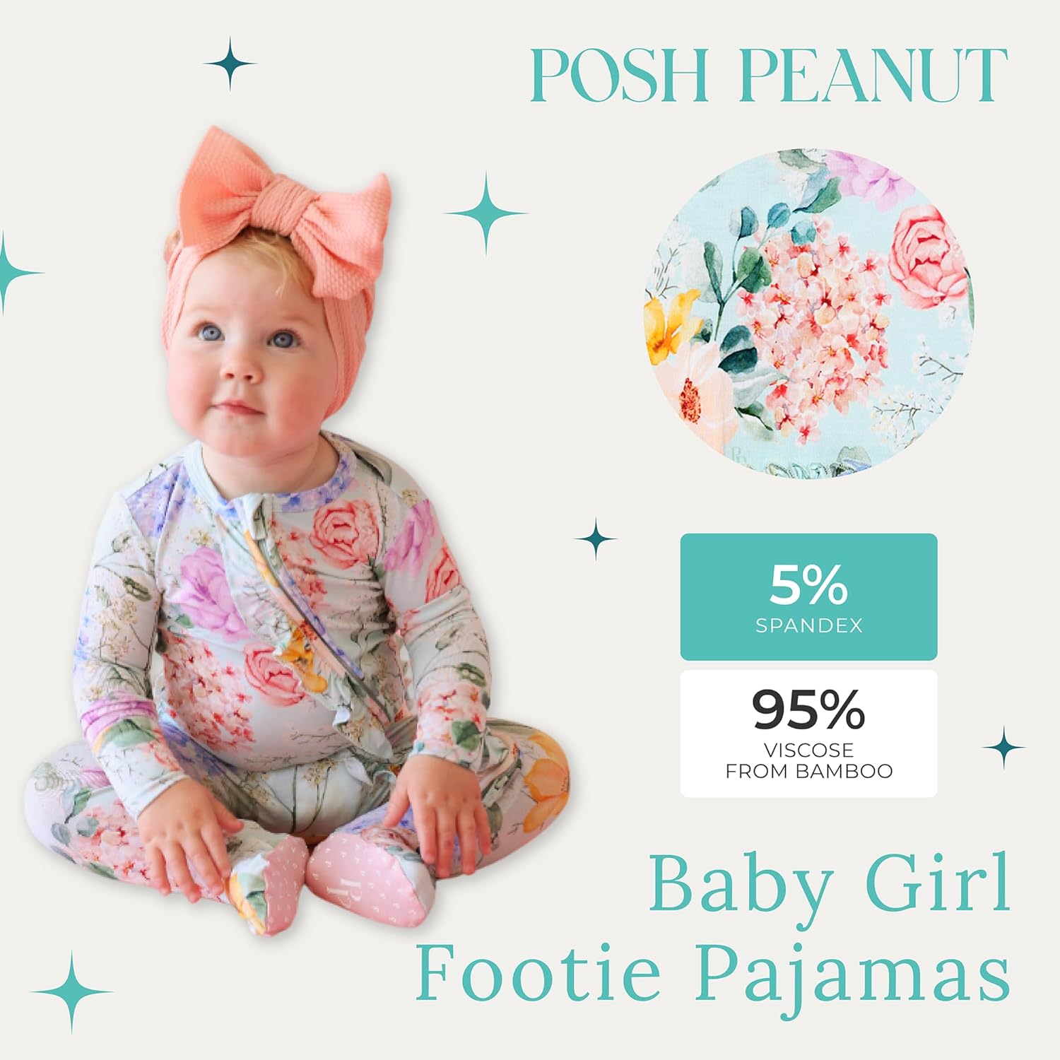 Posh Peanut Footie Pajamas for Baby Girls