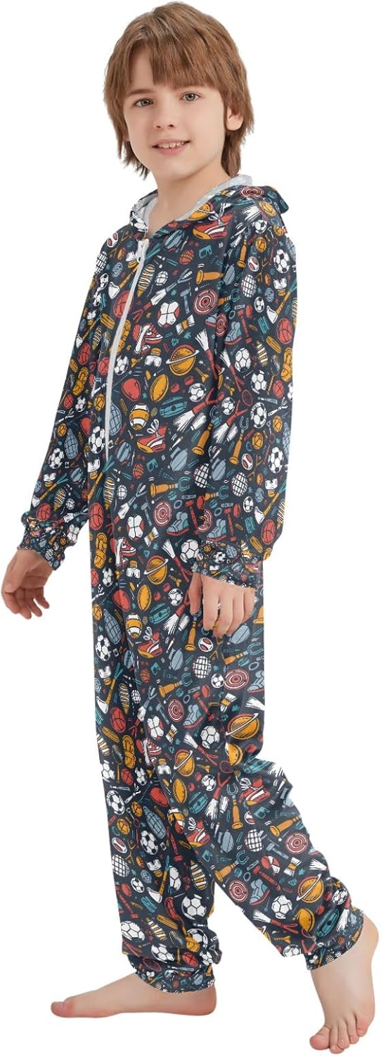 Cute Soccer Ball Onesie Pajamas