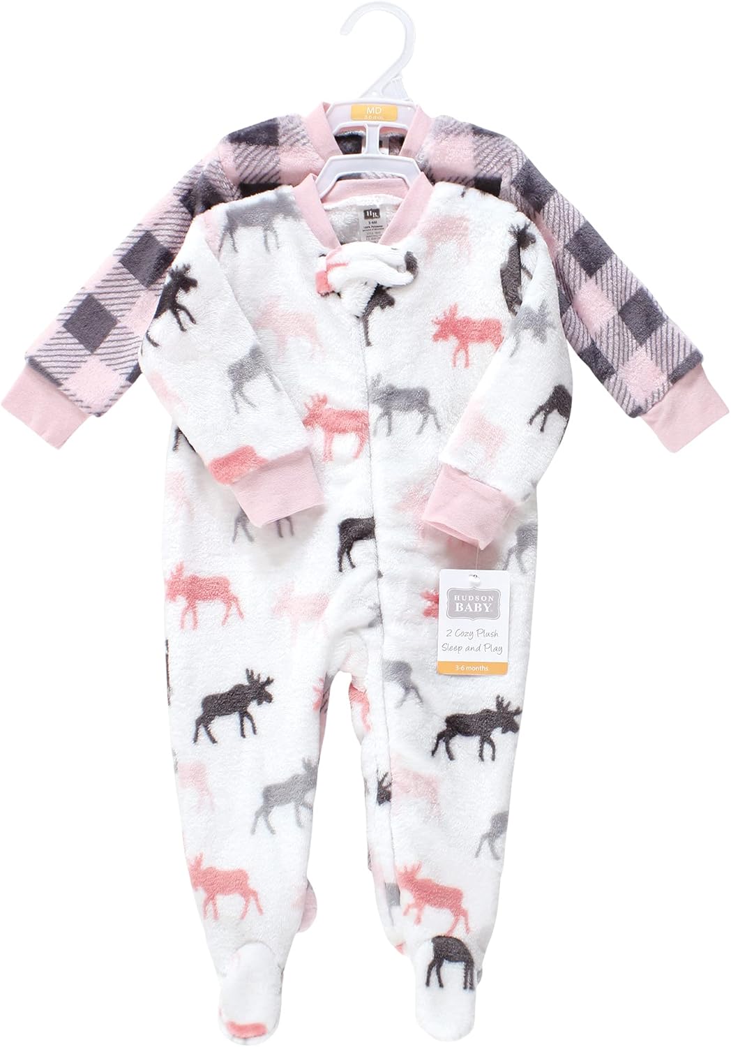 Hudson Baby Baby Girls Plush Sleep and Play Set