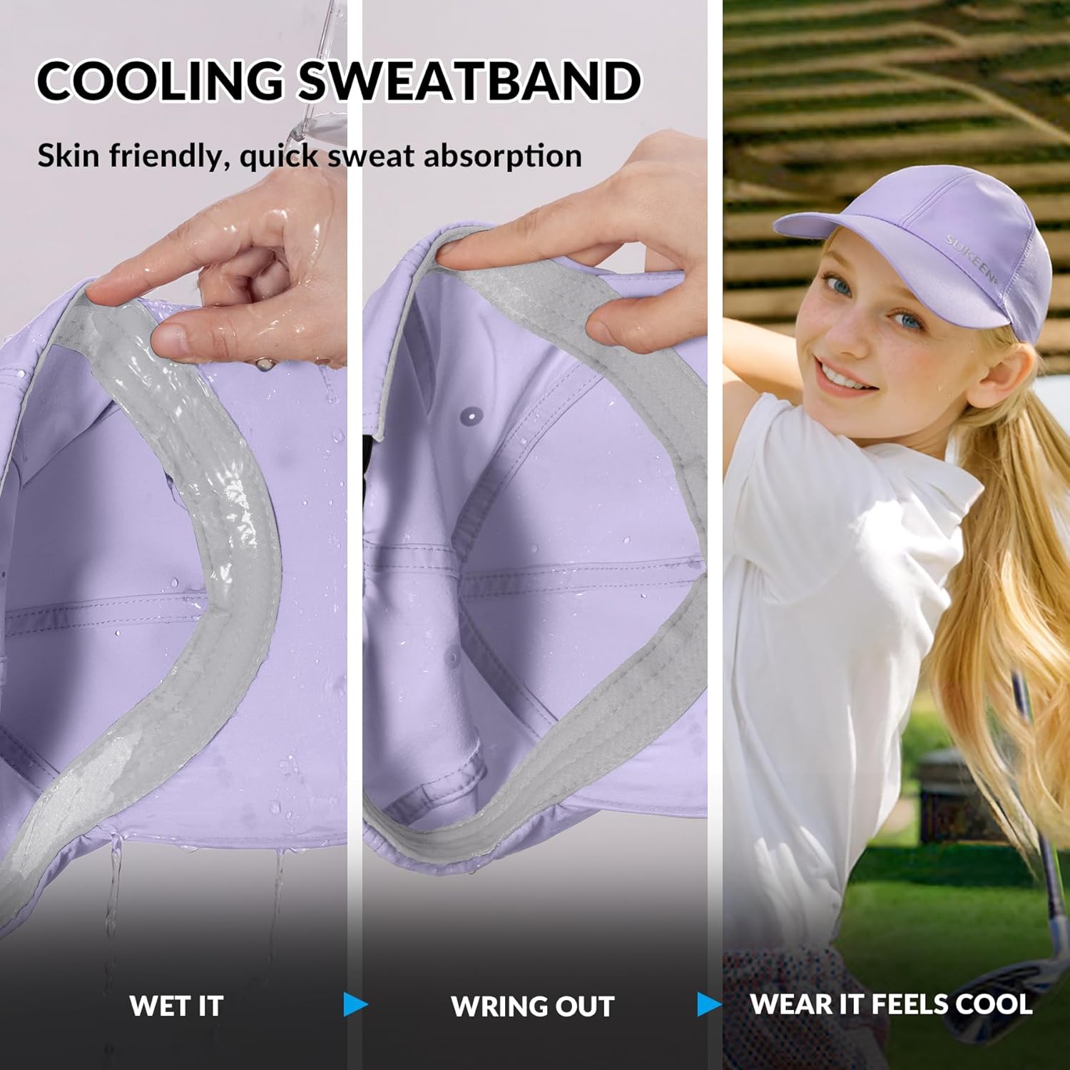 Sukeen Kids Sun Hat Lightweight Breathable UPF50 Protection for Baseball