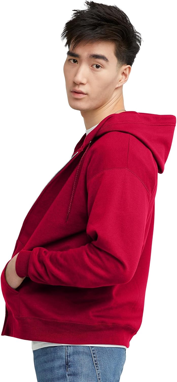 Hanes Mens EcoSmart Fleece Full-Zip Hoodie