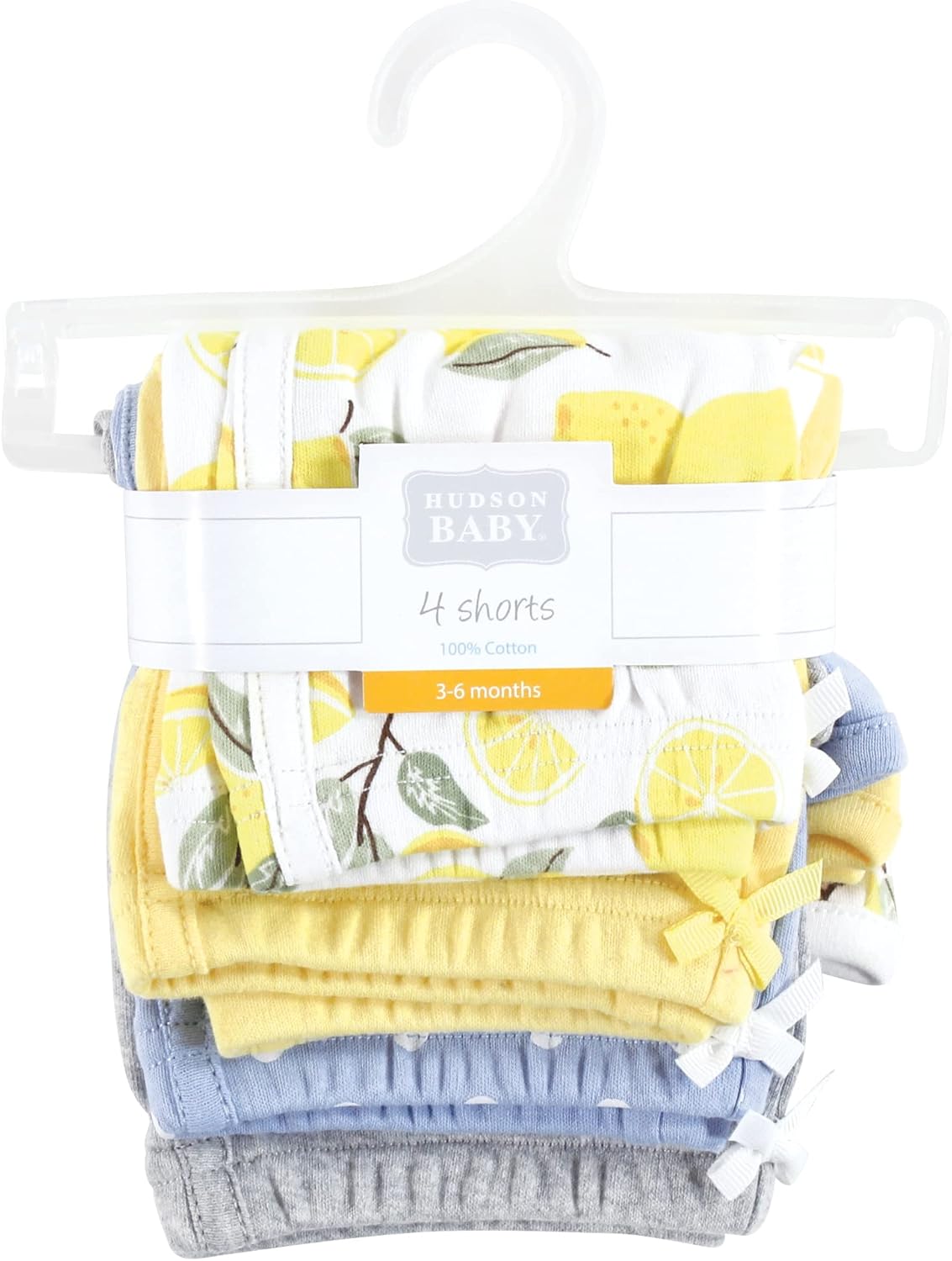 Hudson Baby 4-Pack Baby Shorts for Girls