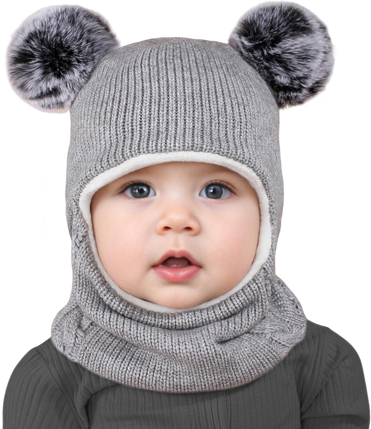Baby Winter Hat Scarf Set with Gloves for Girls and Boys