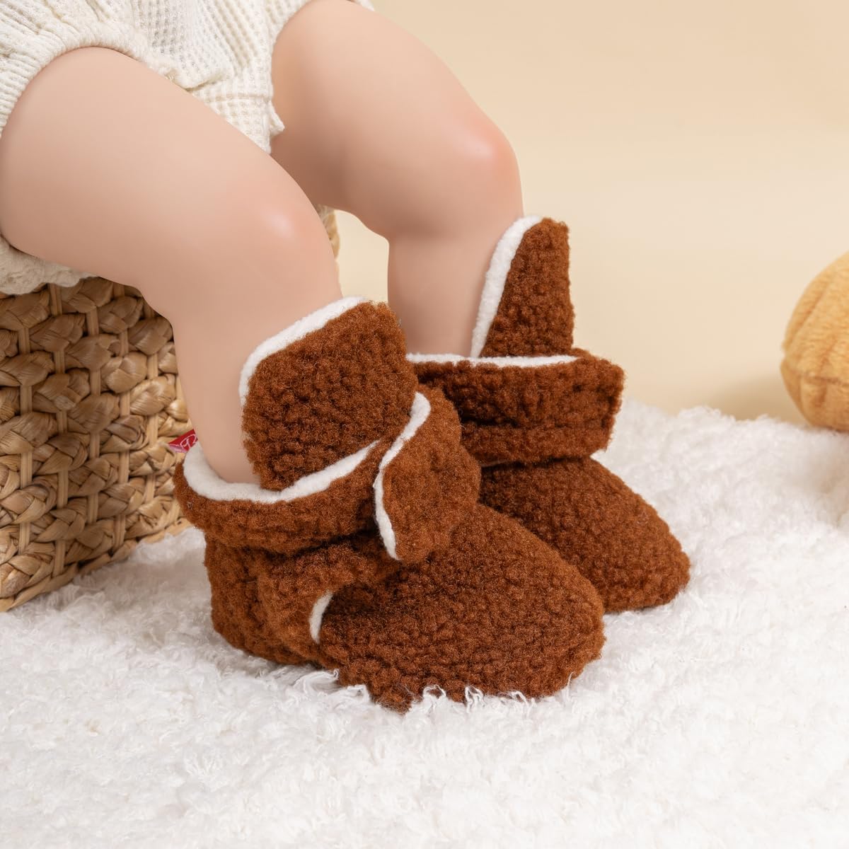 Babelvit Soft Fleece Booties for Newborns