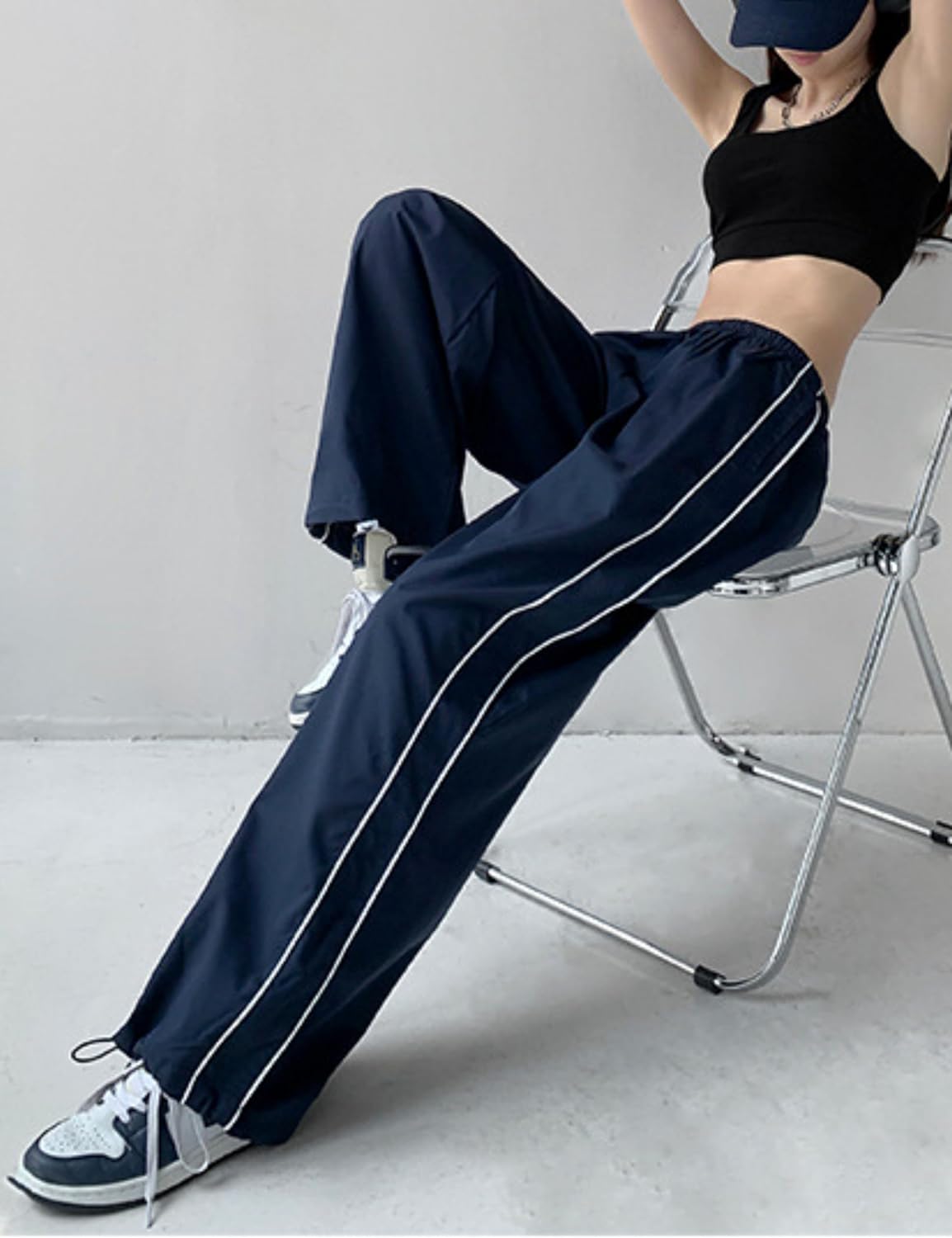 Elegant Y2K Parachute Pants for Women