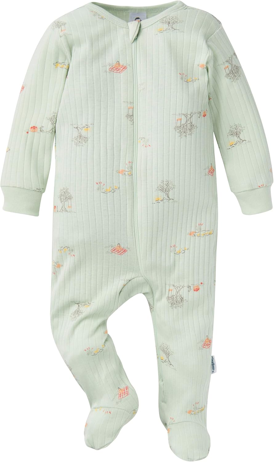 Gerber Unisex Baby 2-pack 2-way Zip Textured Sleep N Play