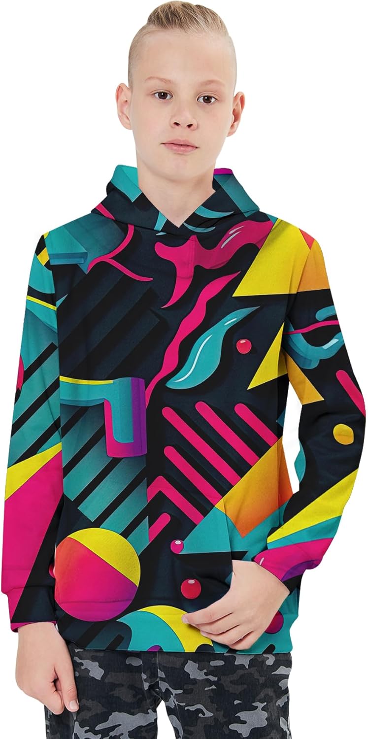 Cozy 3D Graphic Hoodie for Kids