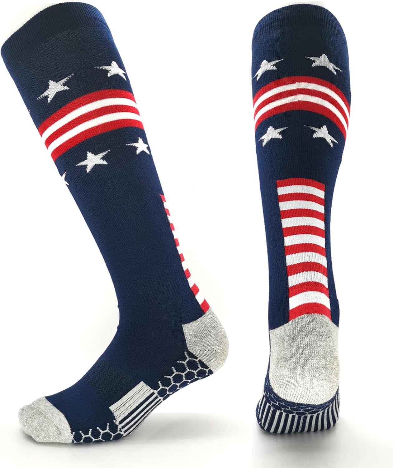 American Flag Athletic Knee-High Socks for Baseball Softball Football Soccer Men