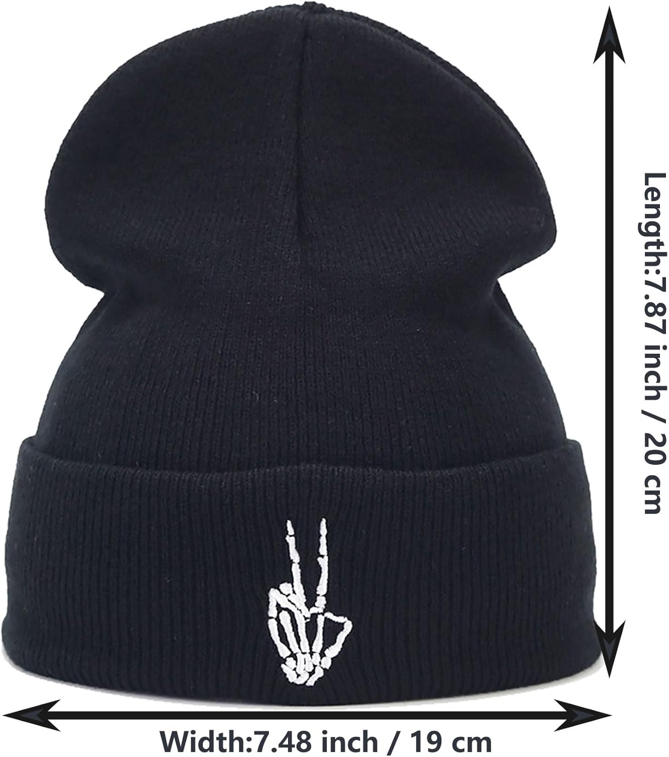 Emergency Halloween Skeleton Beanie Hat - Double-Layer Knitted_bohemian_beauty_uses