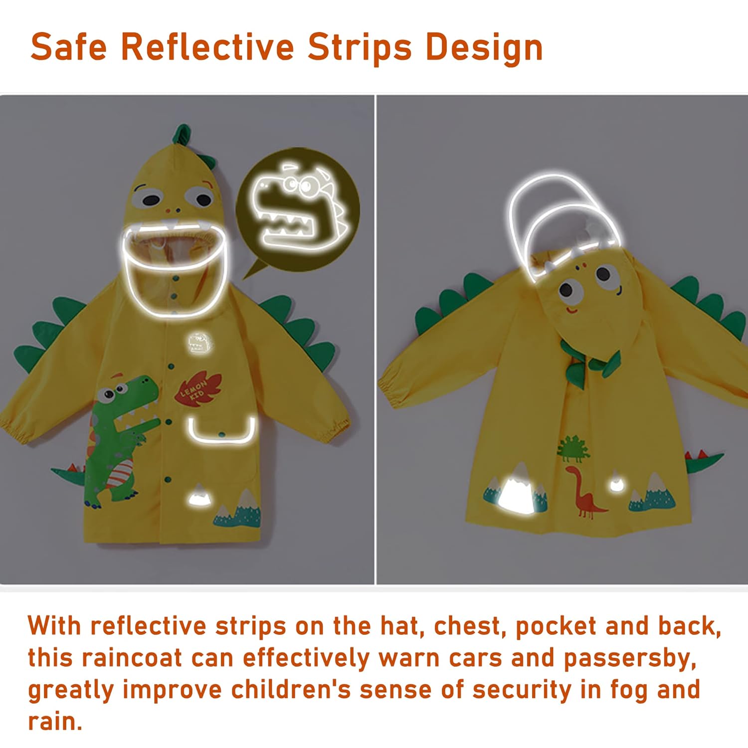 Fewlby Cartoon Kids Rainjacket 4-6