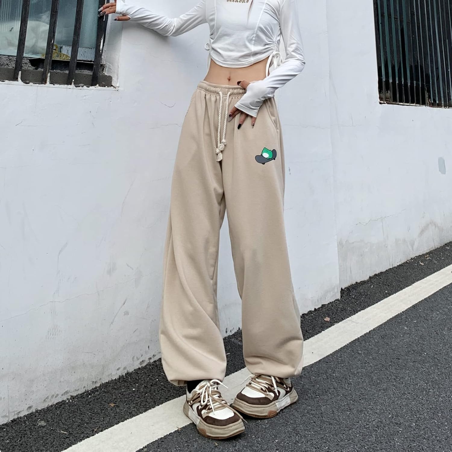 Frog Skateboard Womens Comfy Joggers