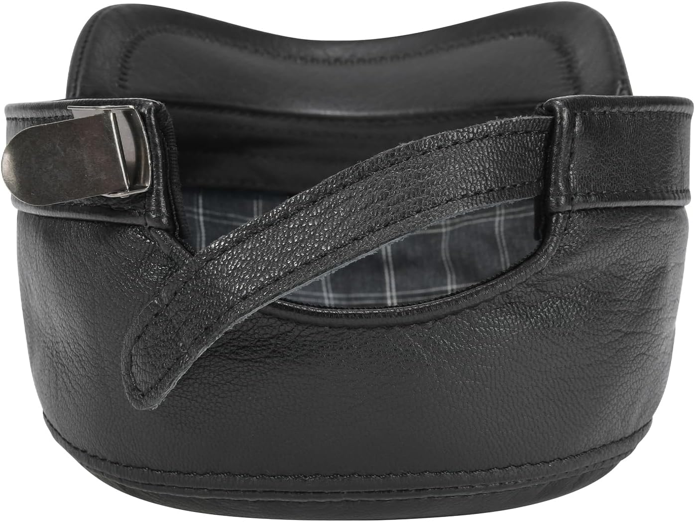 Leather Cadet Army Cap Flat-Top Newsboy Cap for Men