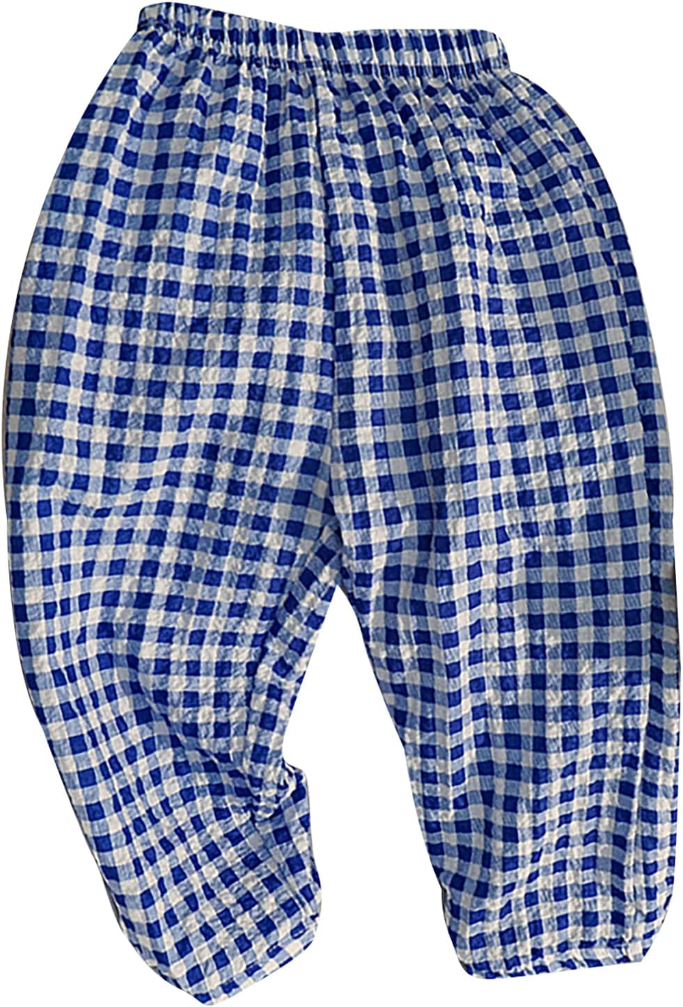 Kids Boys Girls Print Linen Harem Pants Summer Joggers