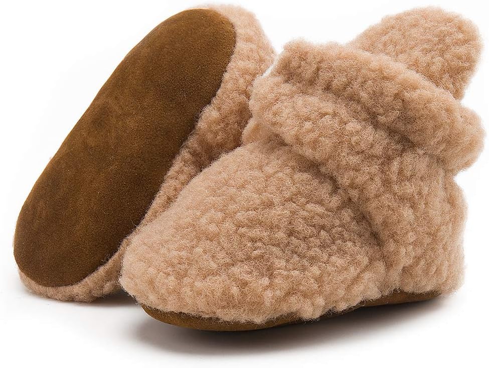 Flair-Infused Non-Slip Baby Booties for Newborns