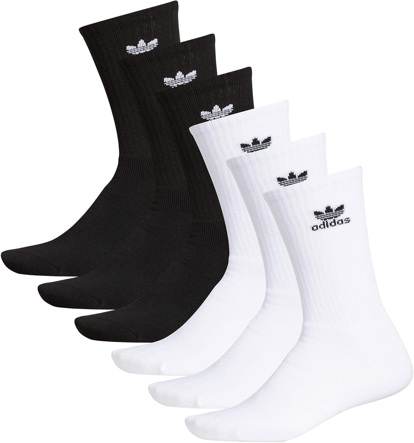 Adidas OriginalsMoisture-wicking Crew Socks 6 Pairs Durable arch support