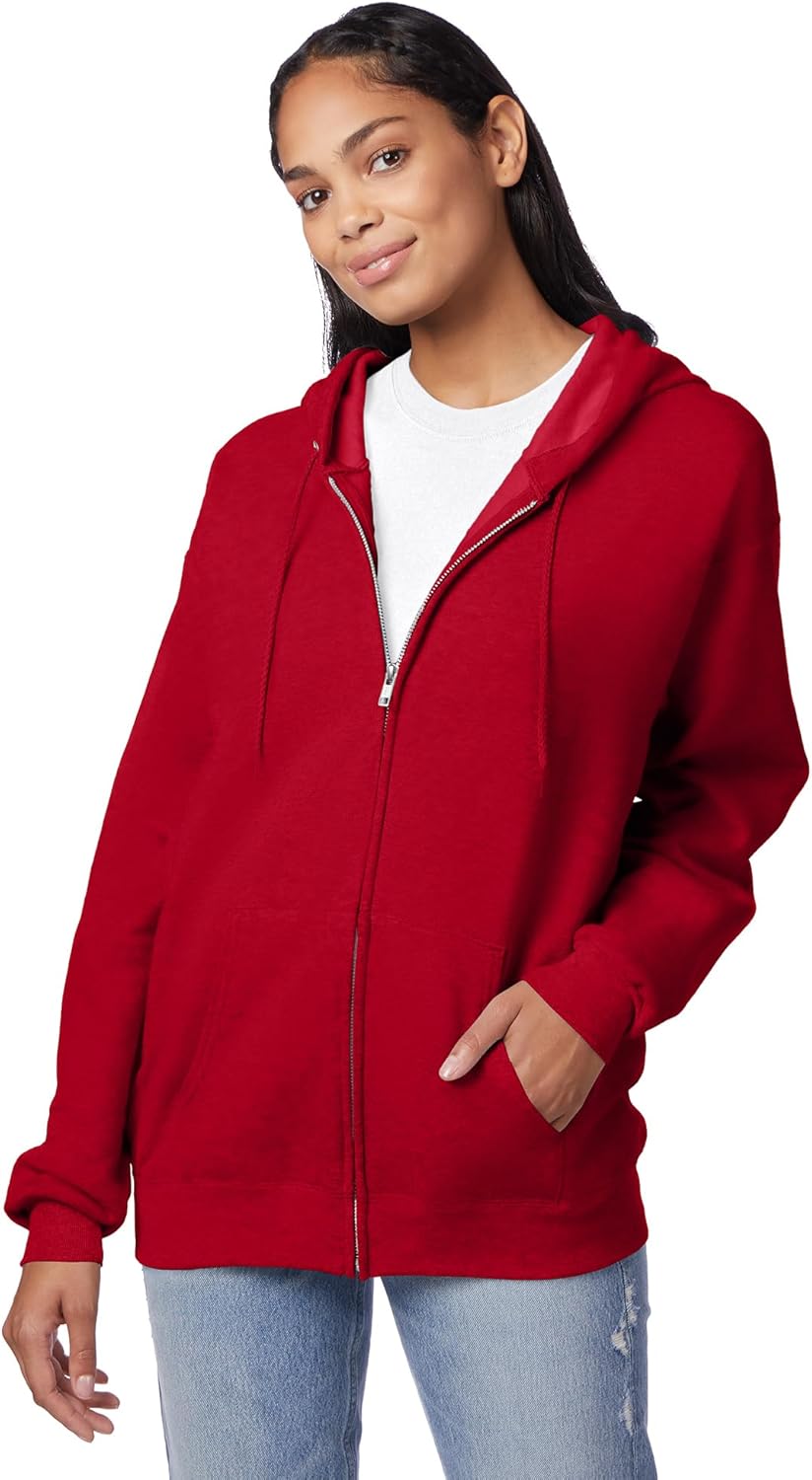 Hanes Mens EcoSmart Fleece Full-Zip Hoodie