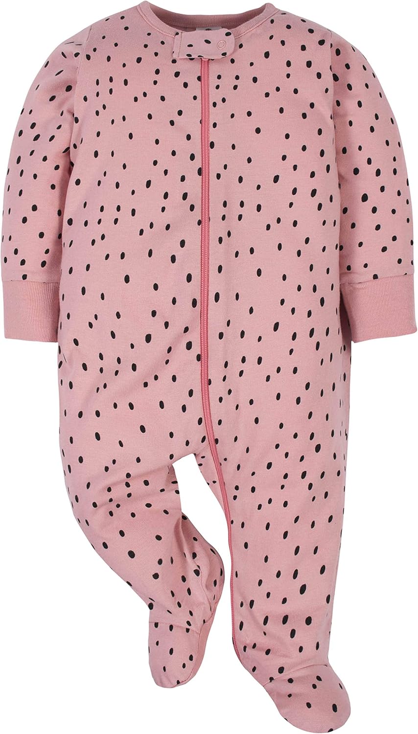 Gerber Baby Girls 4-Pack Sleep N Play Footie
