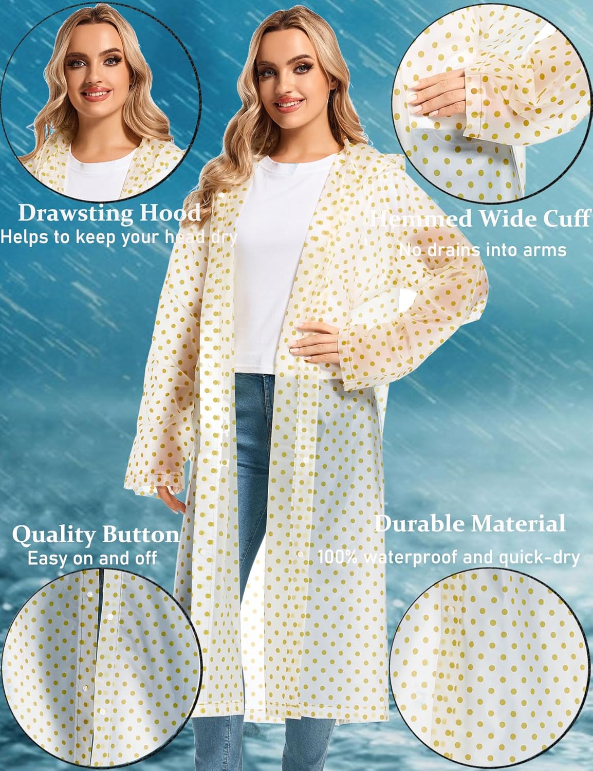 Borogo 2-Piece Reusable Rain Coats