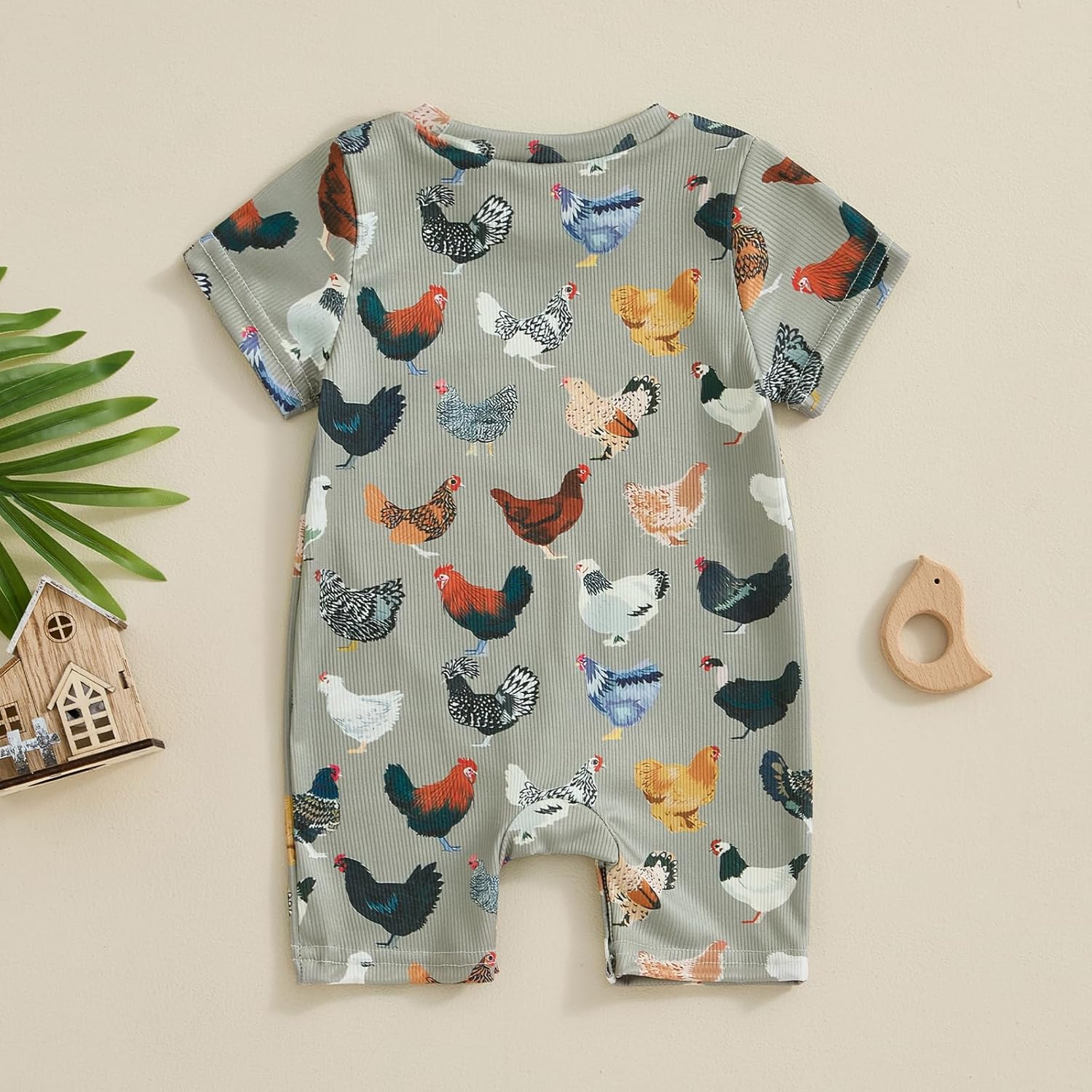 SAYOO Cow Print Baby Romper Western Farm Clothes for Toddler and Kids