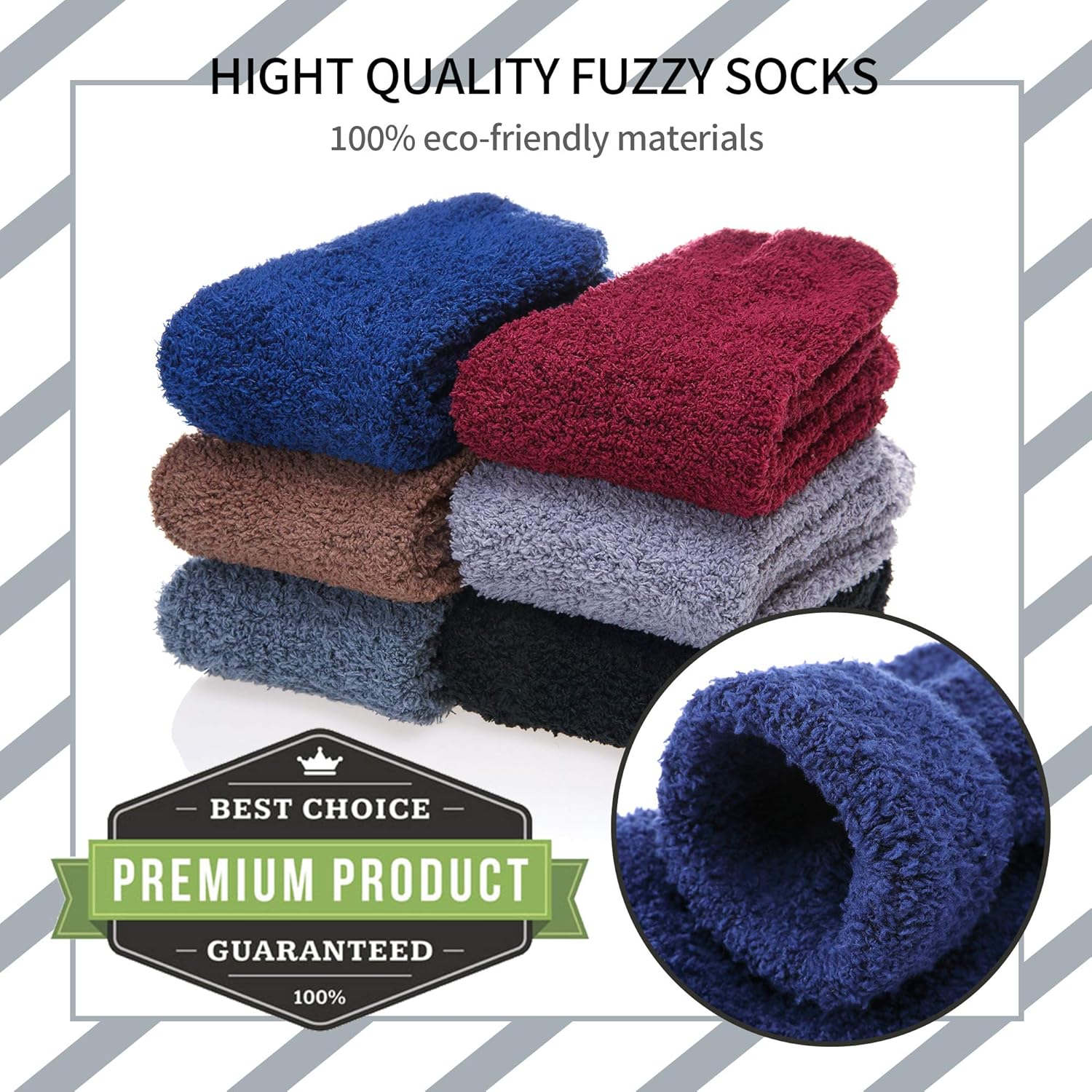 DYW Mens Fuzzy Slipper Socks