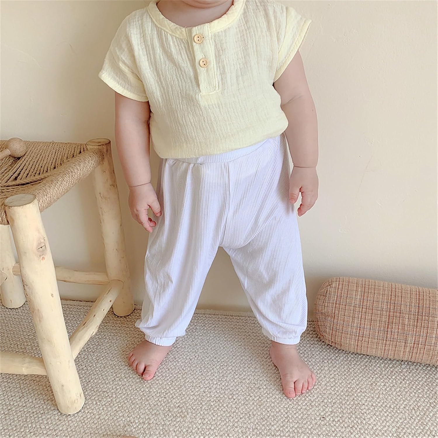 High Waist Elastic Summer Cool Pants for Girls - Comfortable and Lightweight