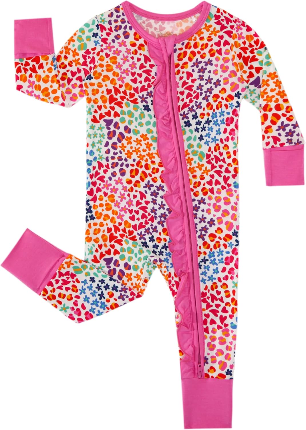DREAMHALO Baby Girl Romper - Bamboo Viscose 2-Way Zipper