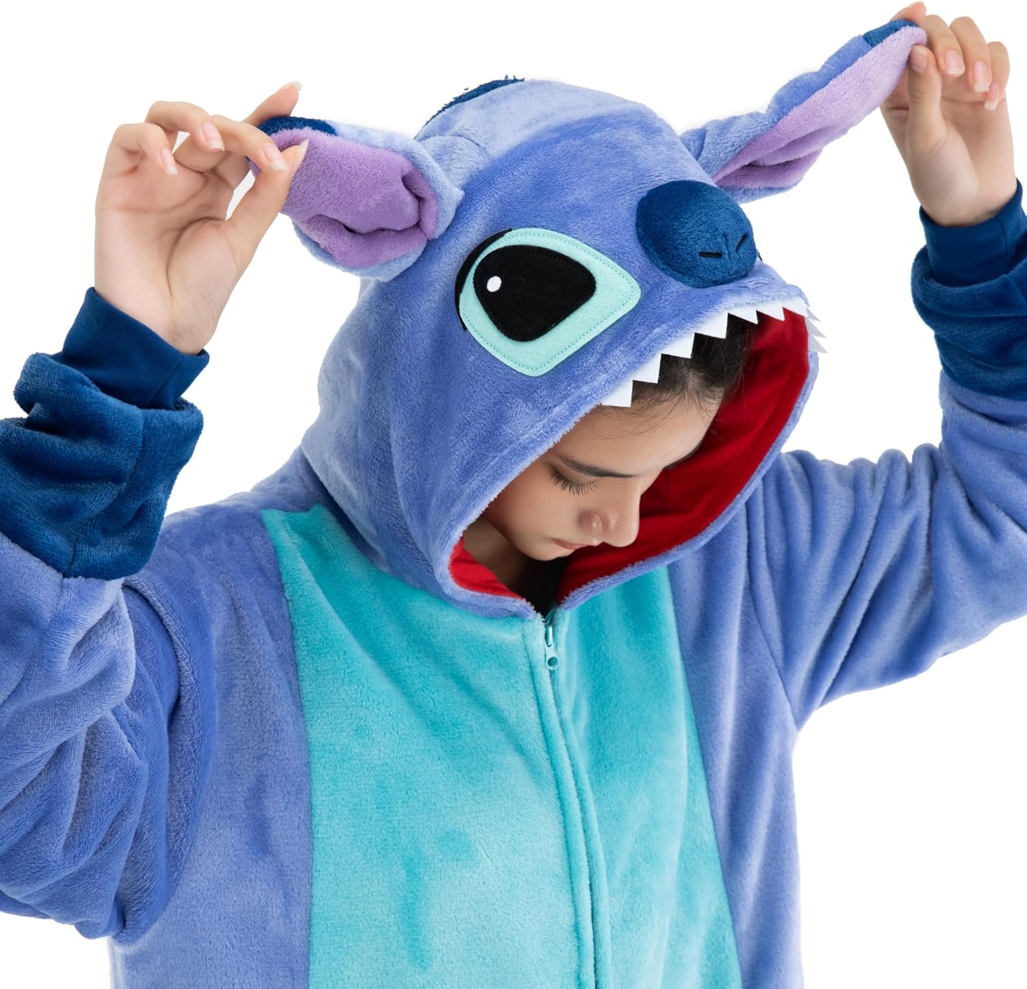COSUSKET Halloween Flannel Onesie Pajamas for Men Women Animal Animal Costume
