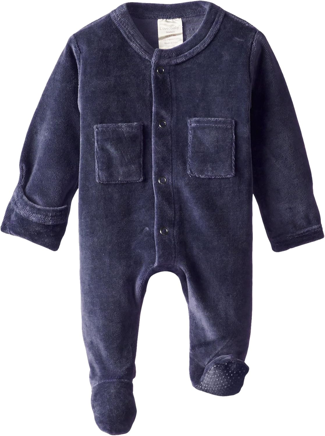 Organic Cotton Velour Overall with Velcro for Babies