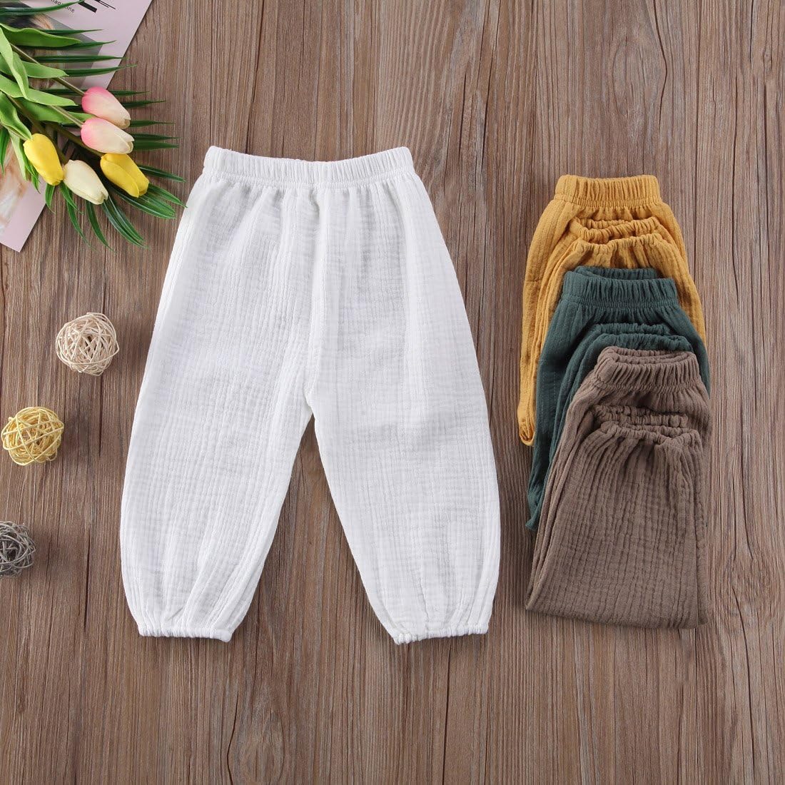 Cotton Linen Joggers for Toddlers