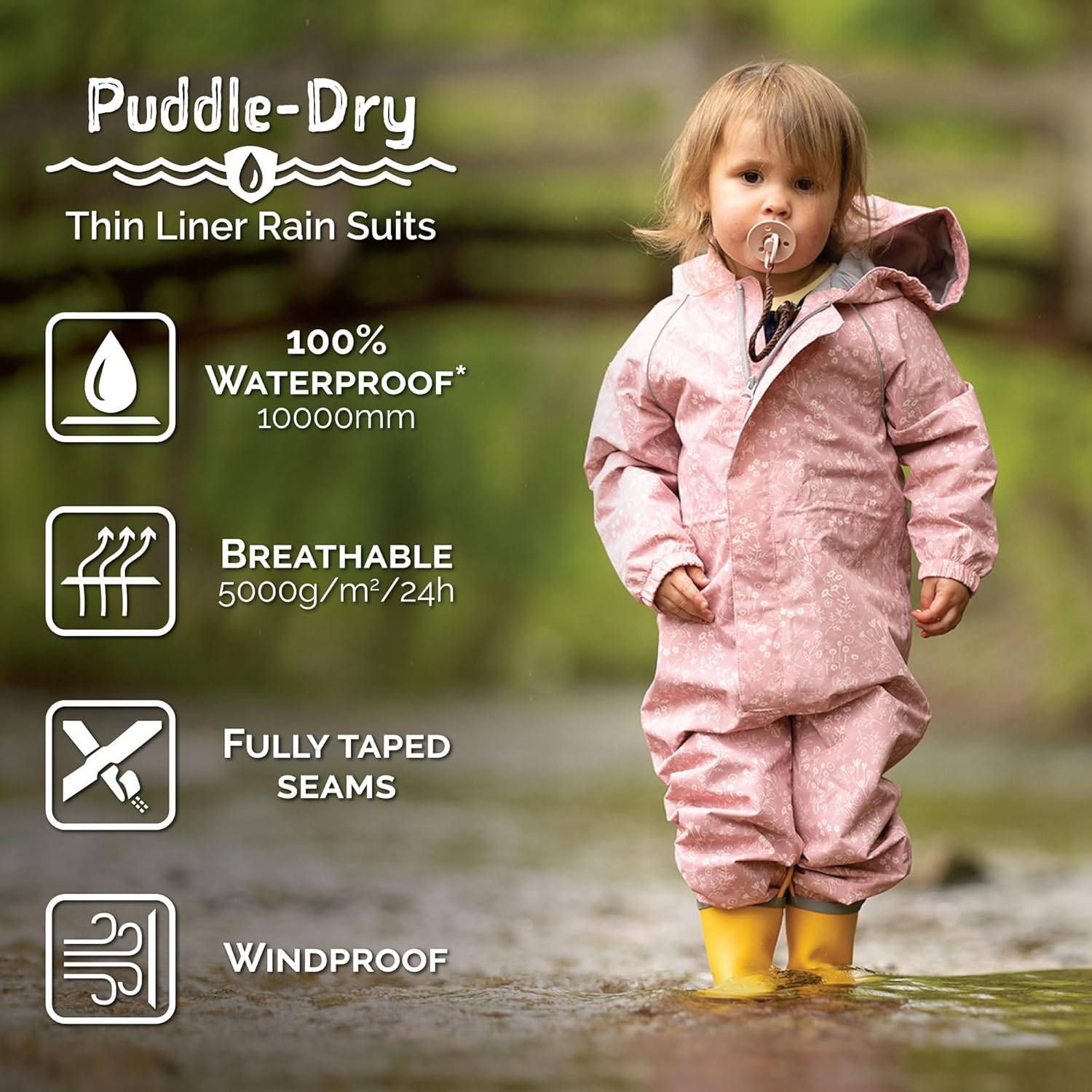 JAN JUL Waterproof Windproof rain coveralls for kids