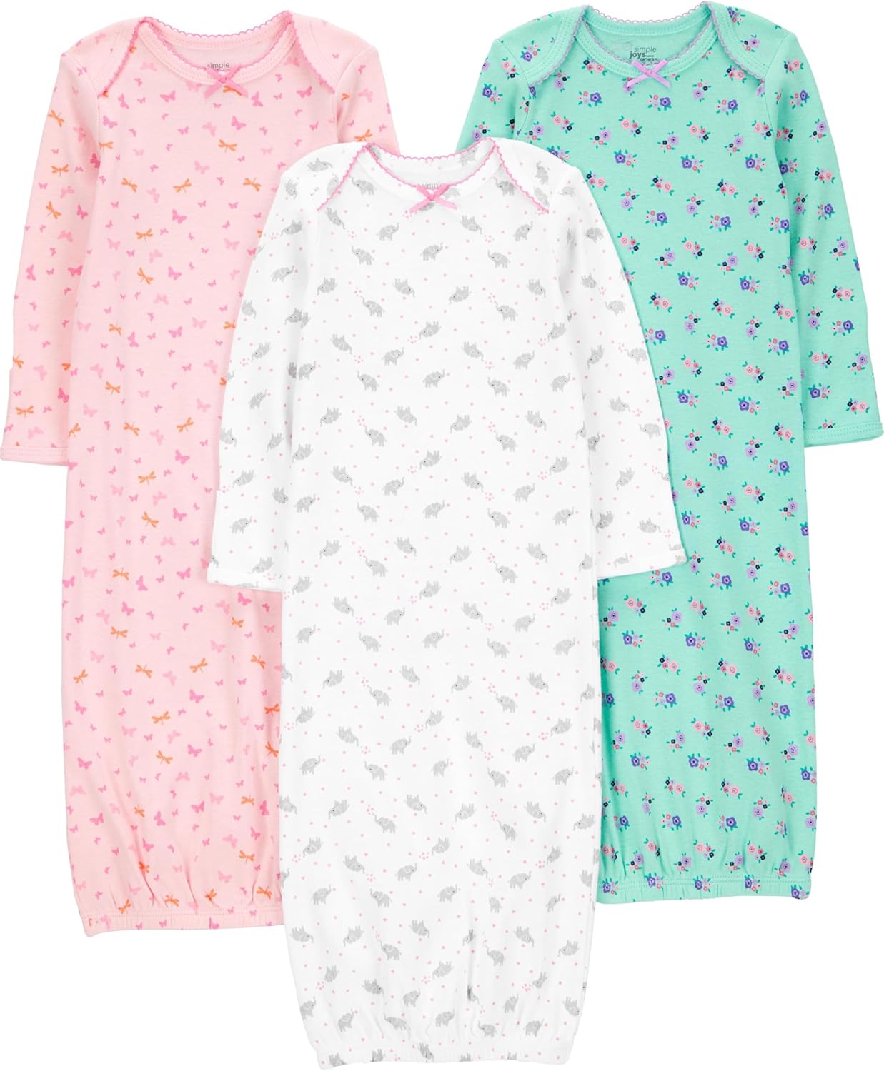Simple Joys by Carters Baby Girls 3-Pack Nightgowns