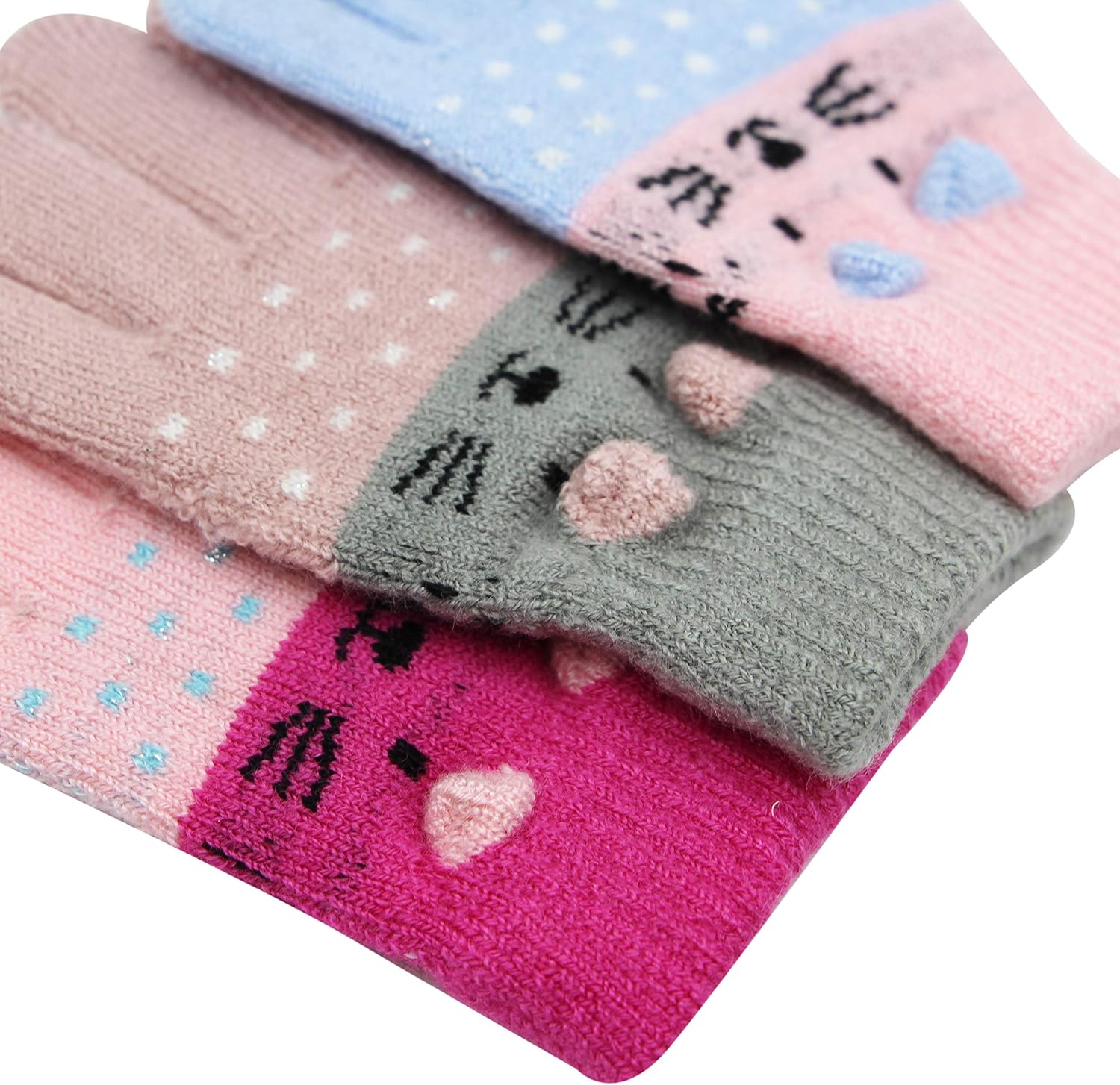 Cute Cat Winter Gloves for Kids