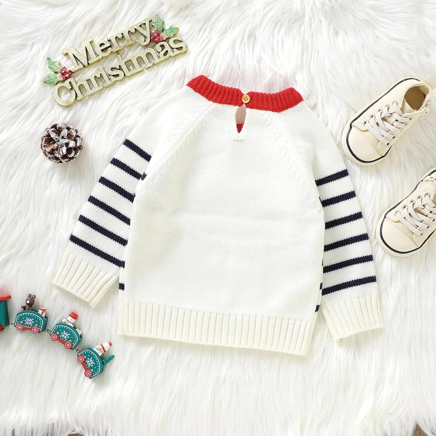 Unisex Baby Christmas Knitted Sweater for Newborns
