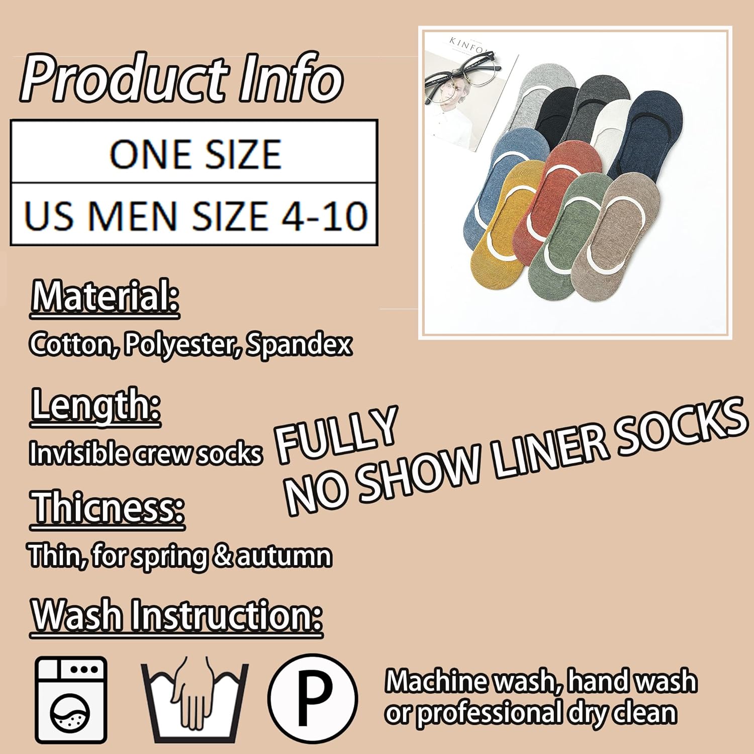 Premium No-Show Liner Socks for Men