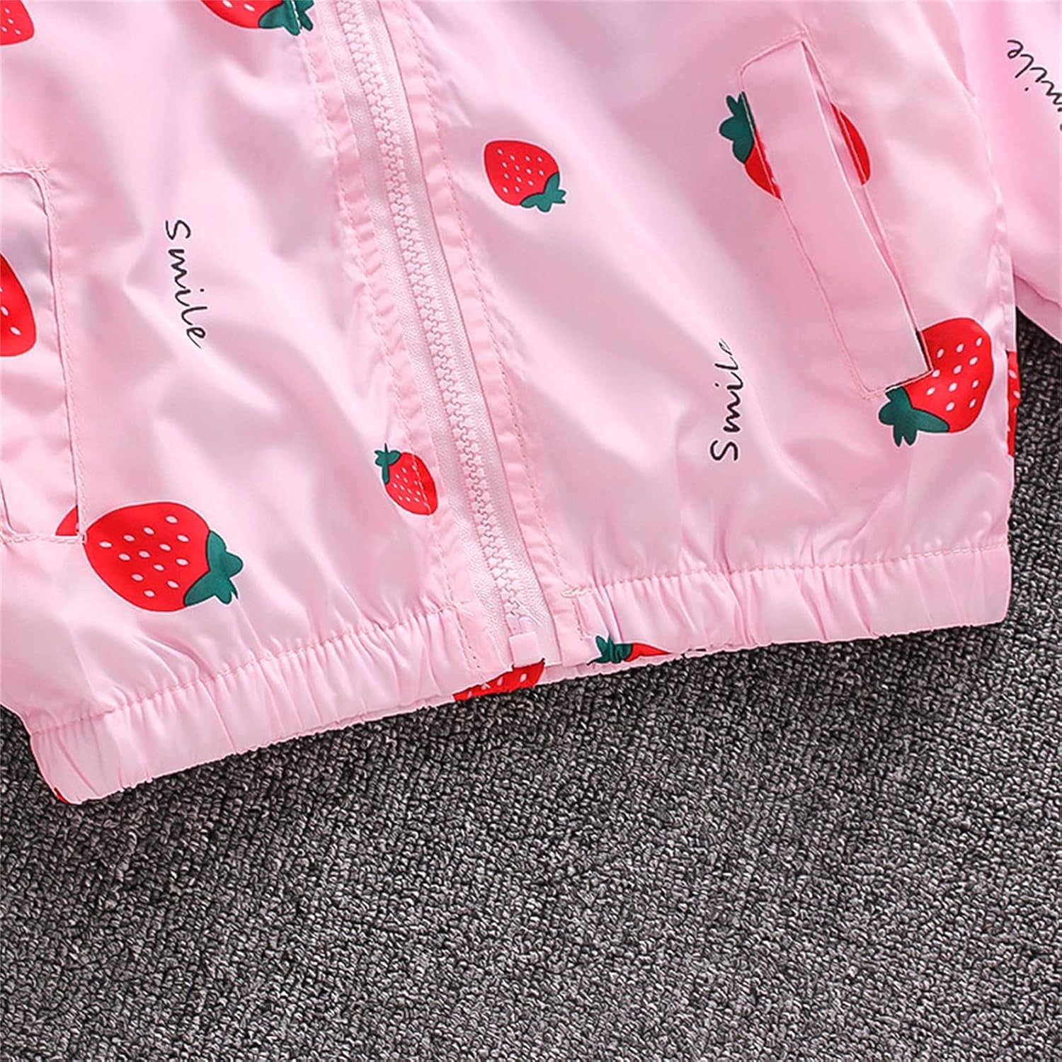 Spring Fall Water Resistant Hooded Windbreaker Jacket for Kids