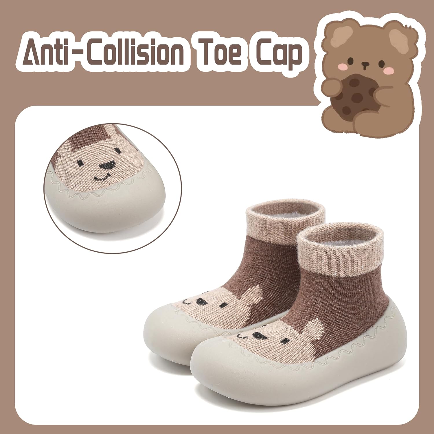 Anproity Baby Sock Shoes for First Walking 1