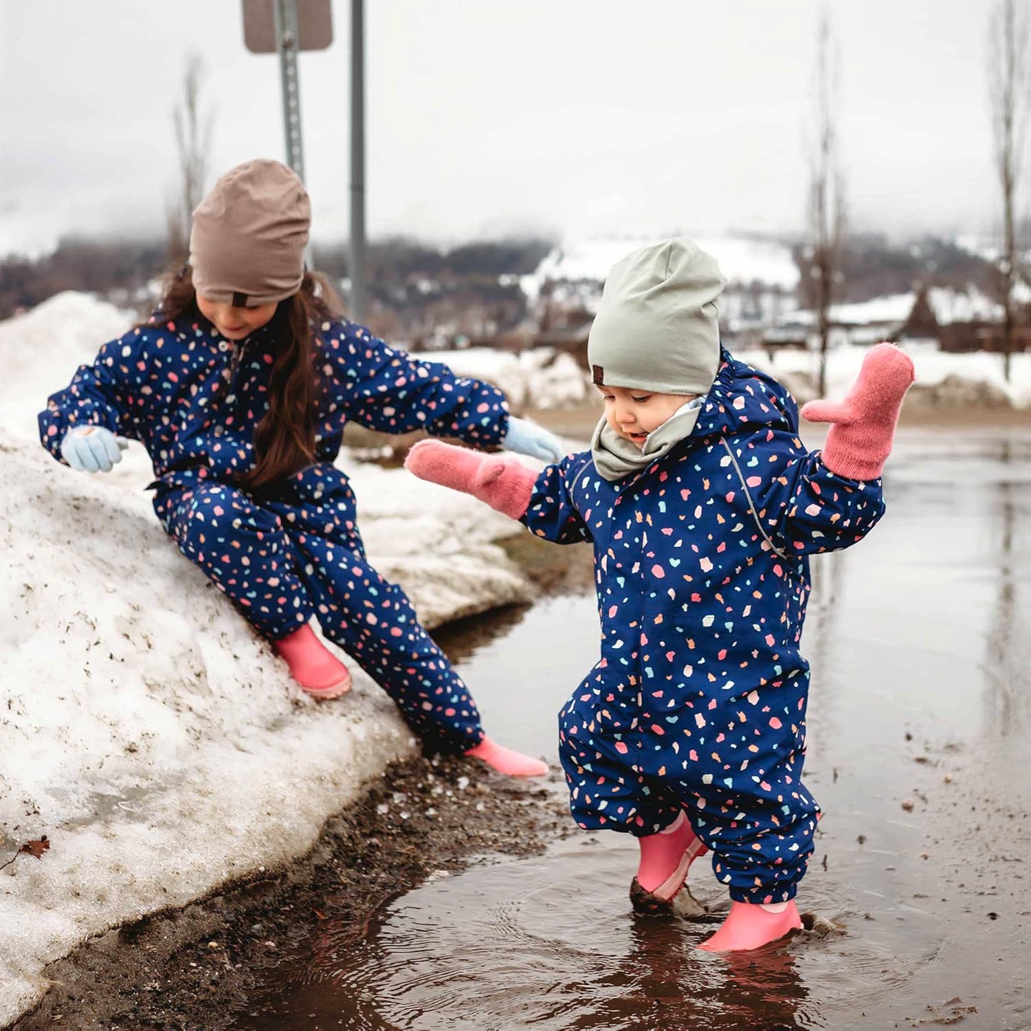 JAN JUL Waterproof Fleece Lined Snow Suit Coveralls for Toddlers and Kids