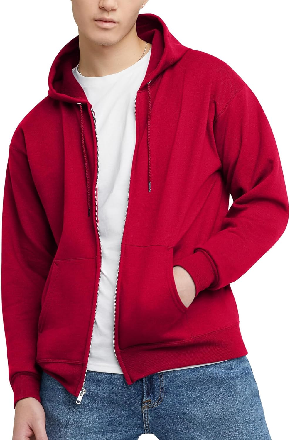 Hanes Mens EcoSmart Fleece Full-Zip Hoodie