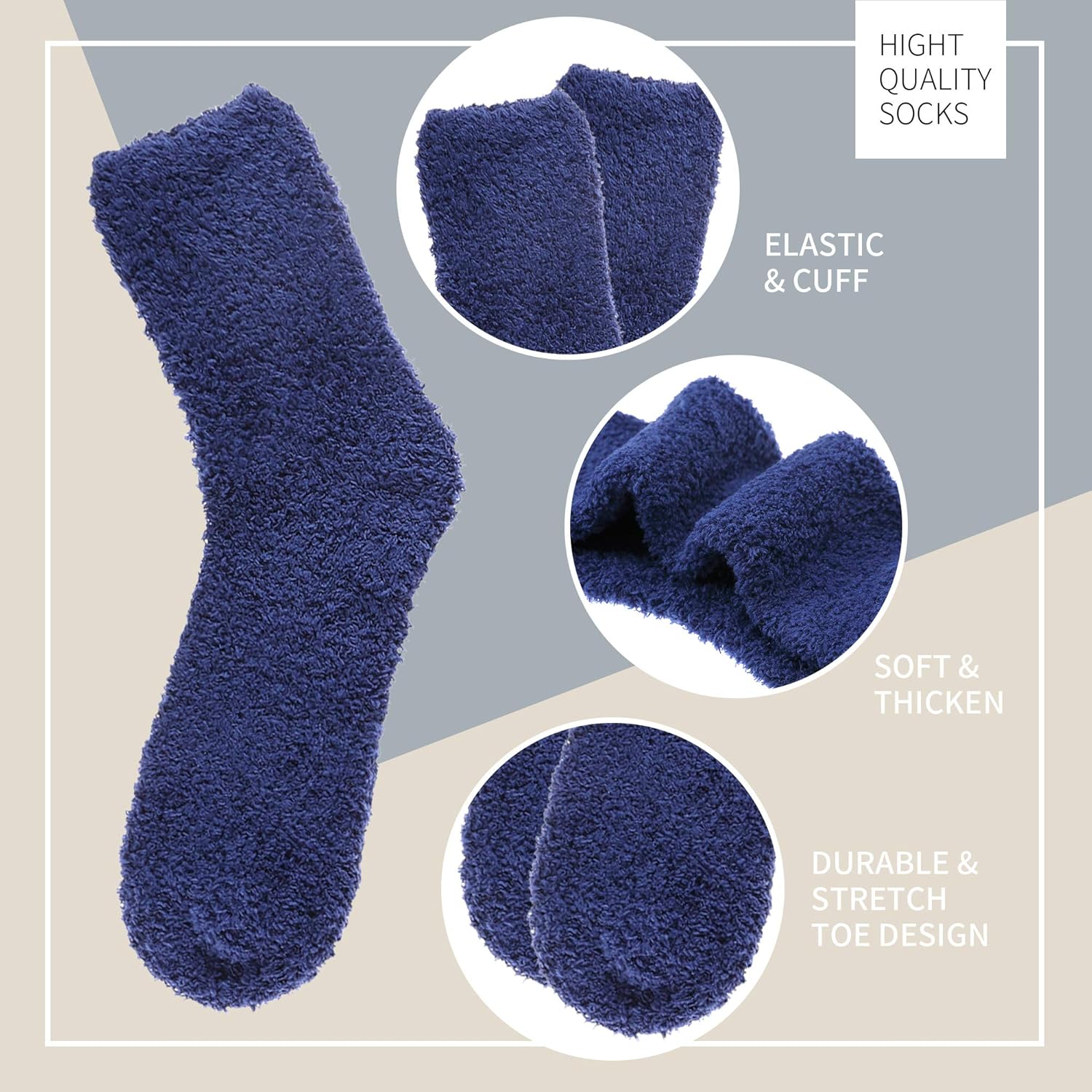 DYW Mens Fuzzy Slipper Socks