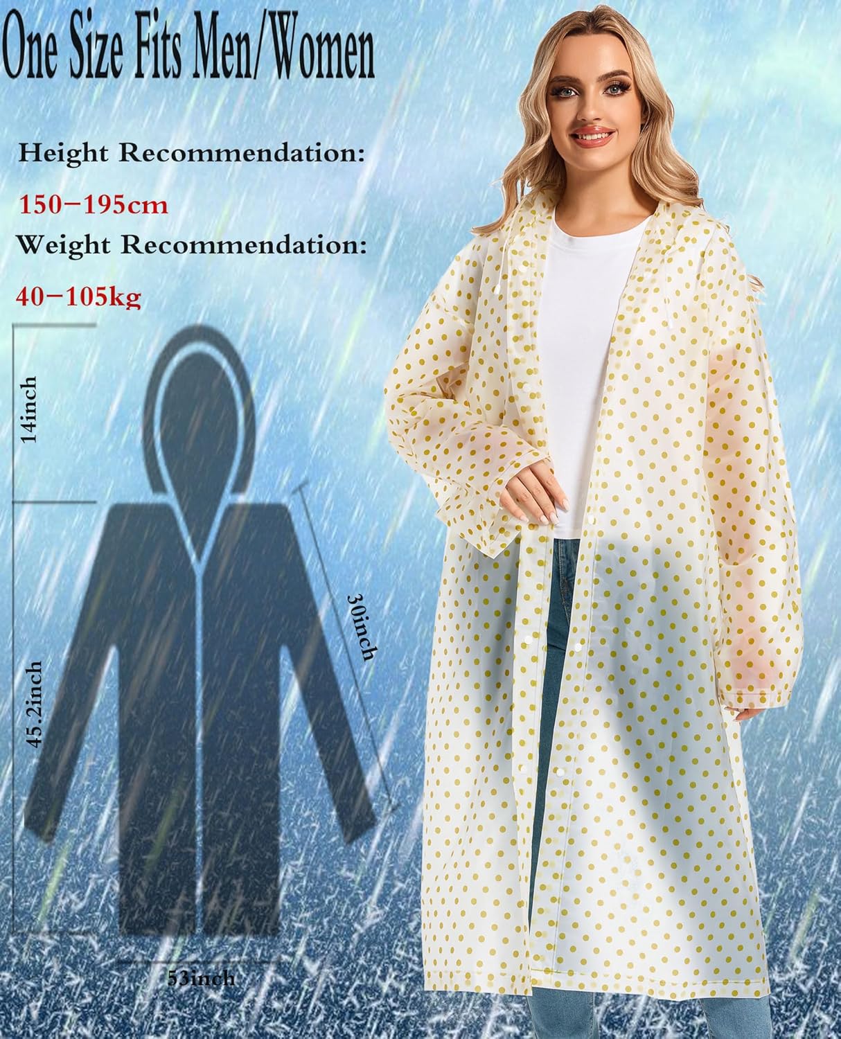 Borogo 2-Piece Reusable Rain Coats