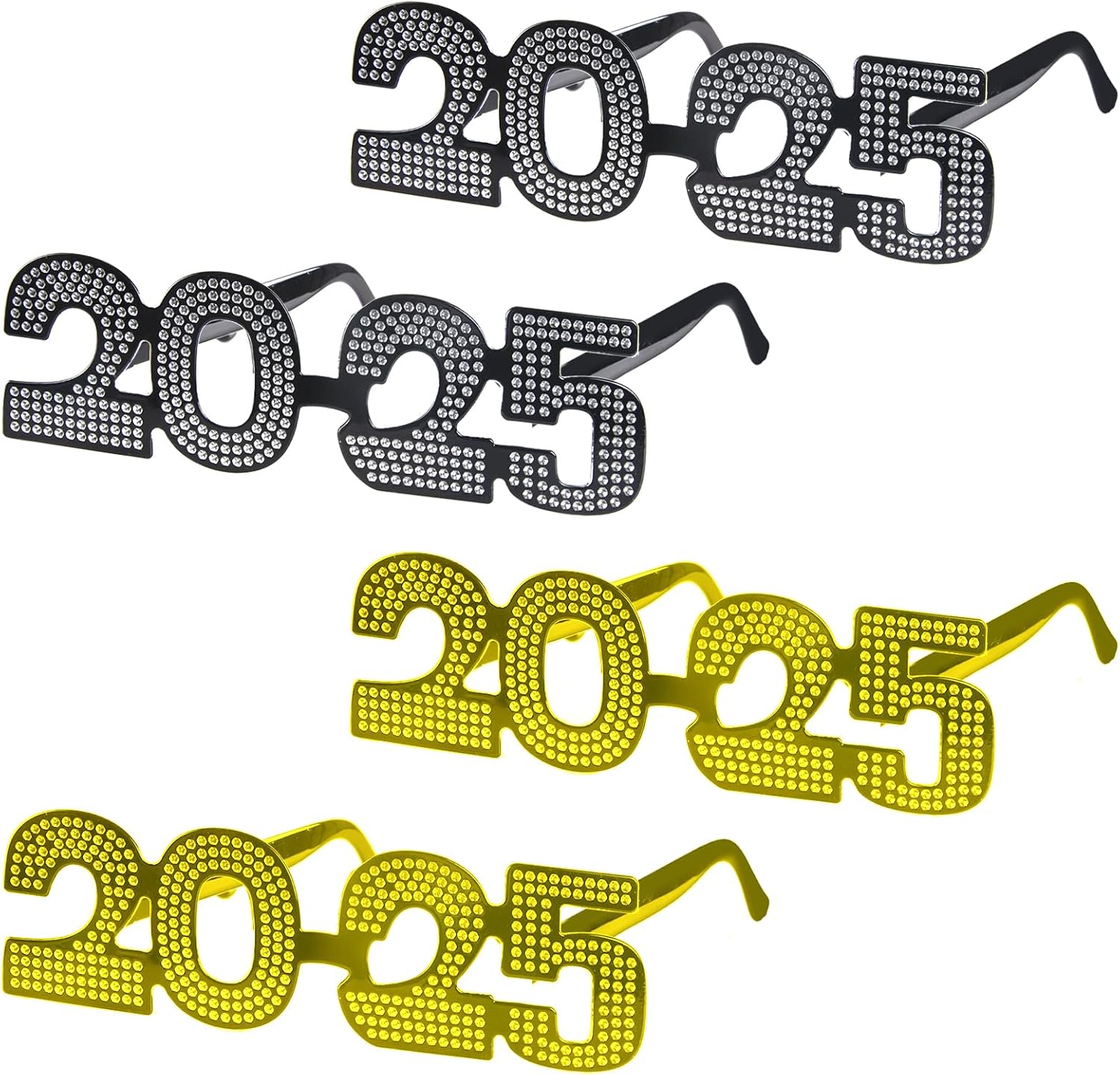2025 New Year Glitter Glasses
