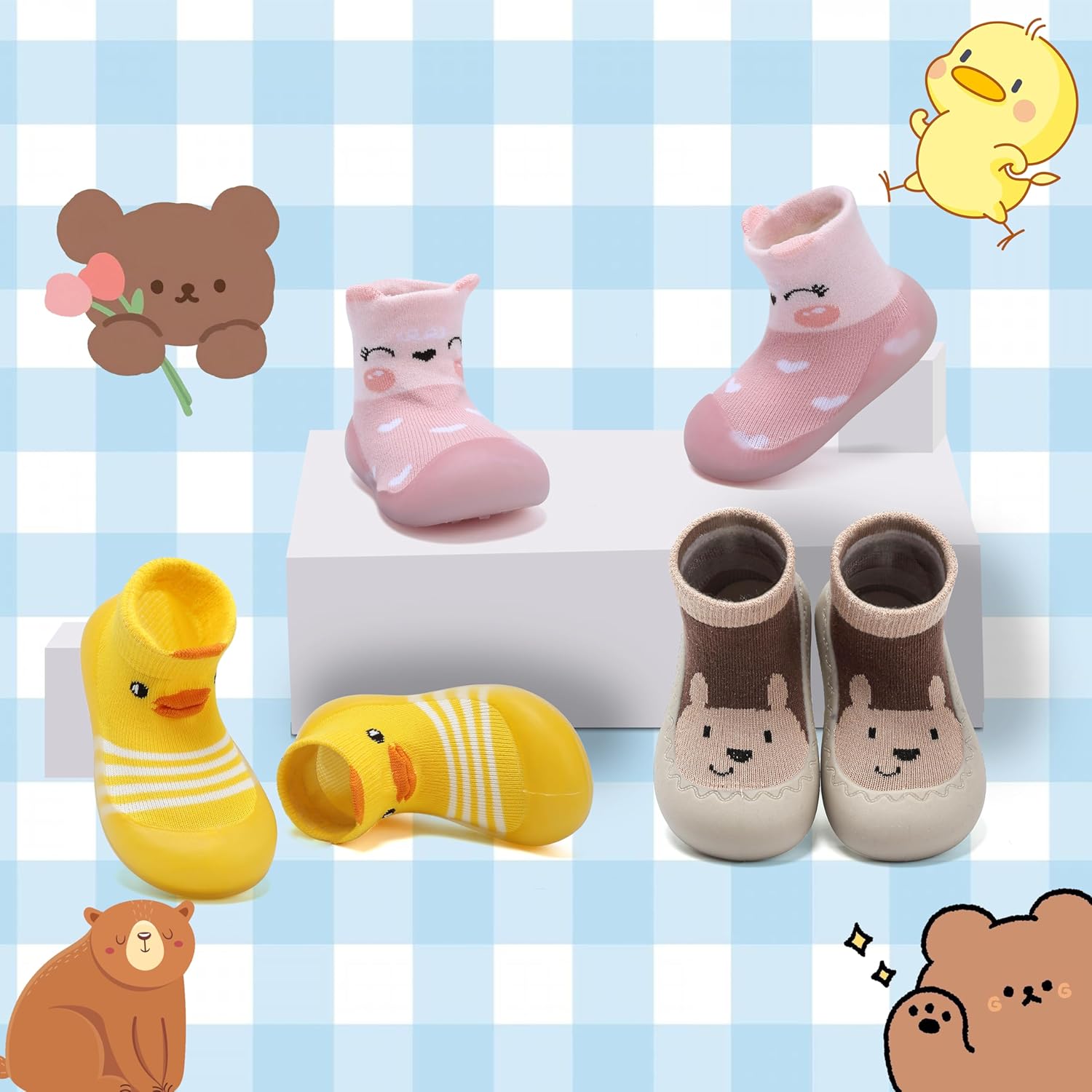 Anproity Baby Sock Shoes for First Walking 1