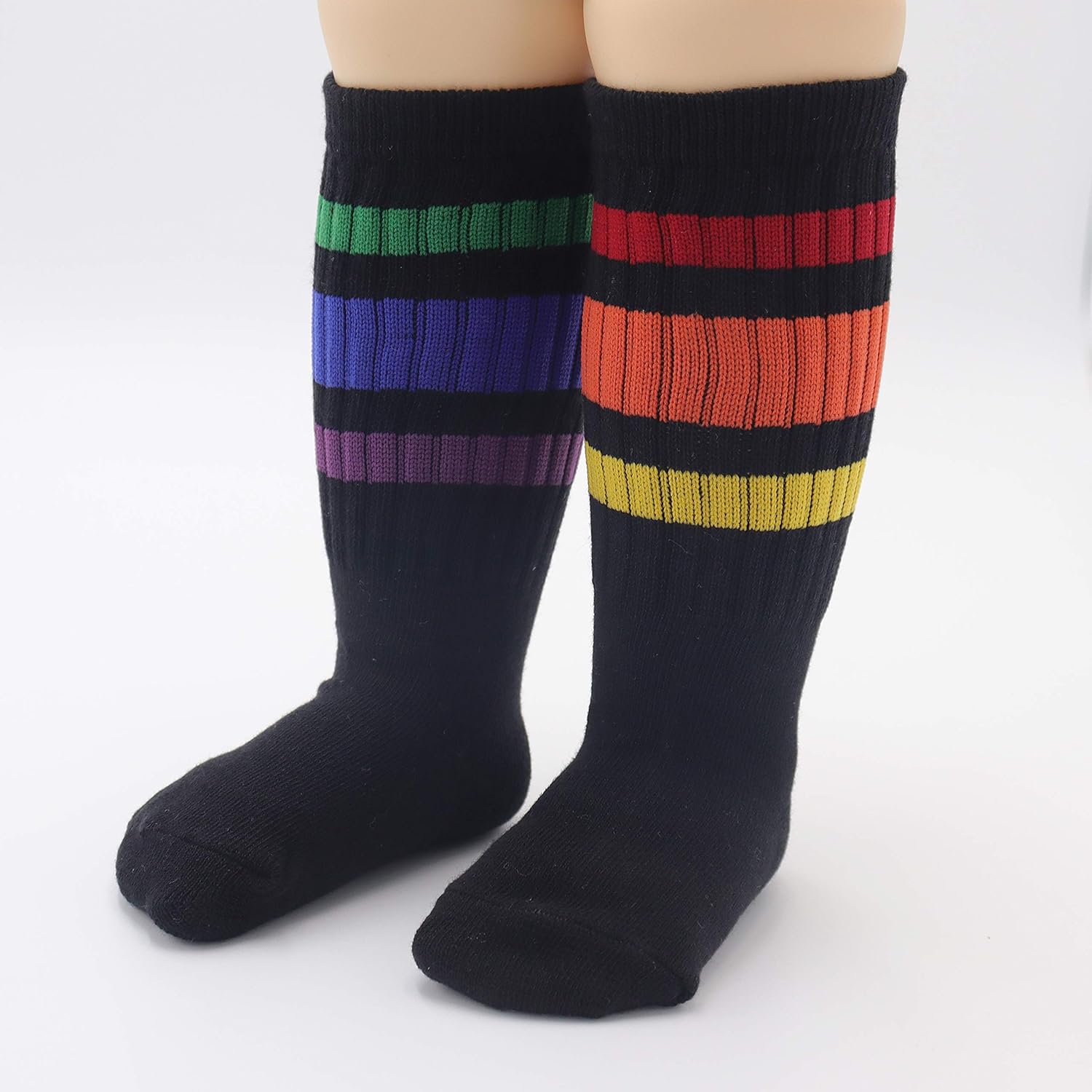 Xiyadun Unisex Knee High Socks for Toddlers Kids 80 Cotton