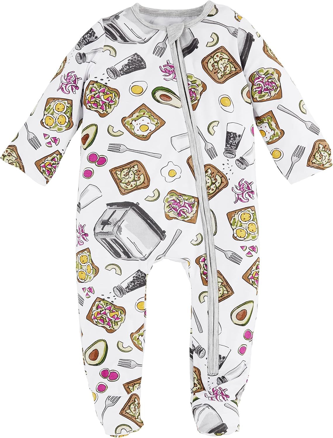 Mud Pie White Avocado Toast Baby Sleeper