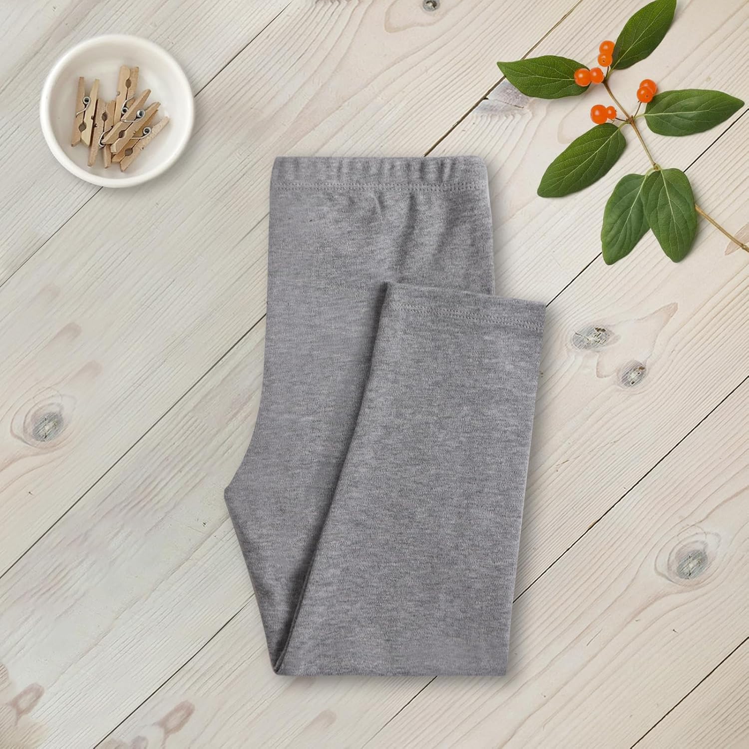 GLASH Kids Baby and Toddler Girls 4-Pack Cotton Leggings