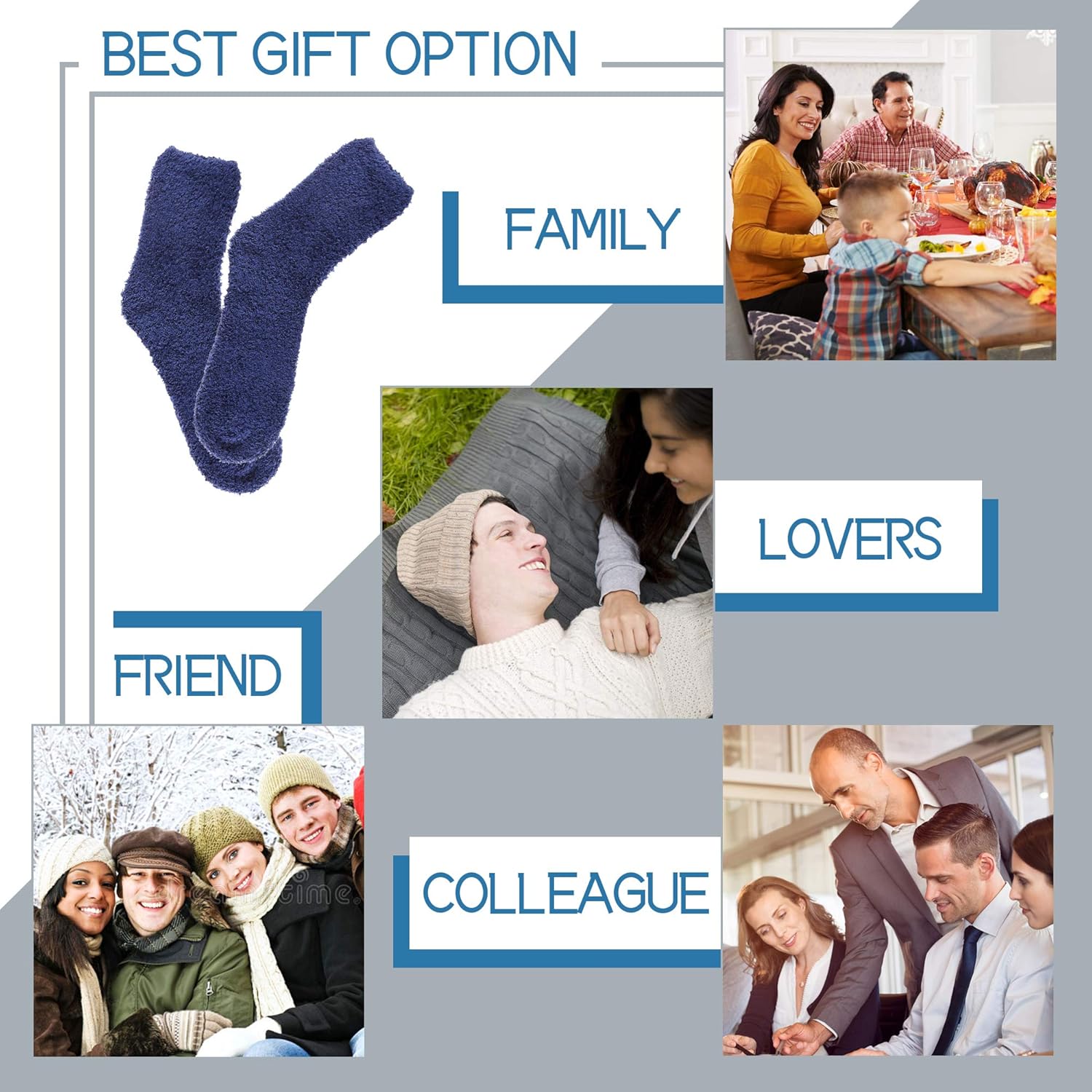 DYW Mens Fuzzy Slipper Socks