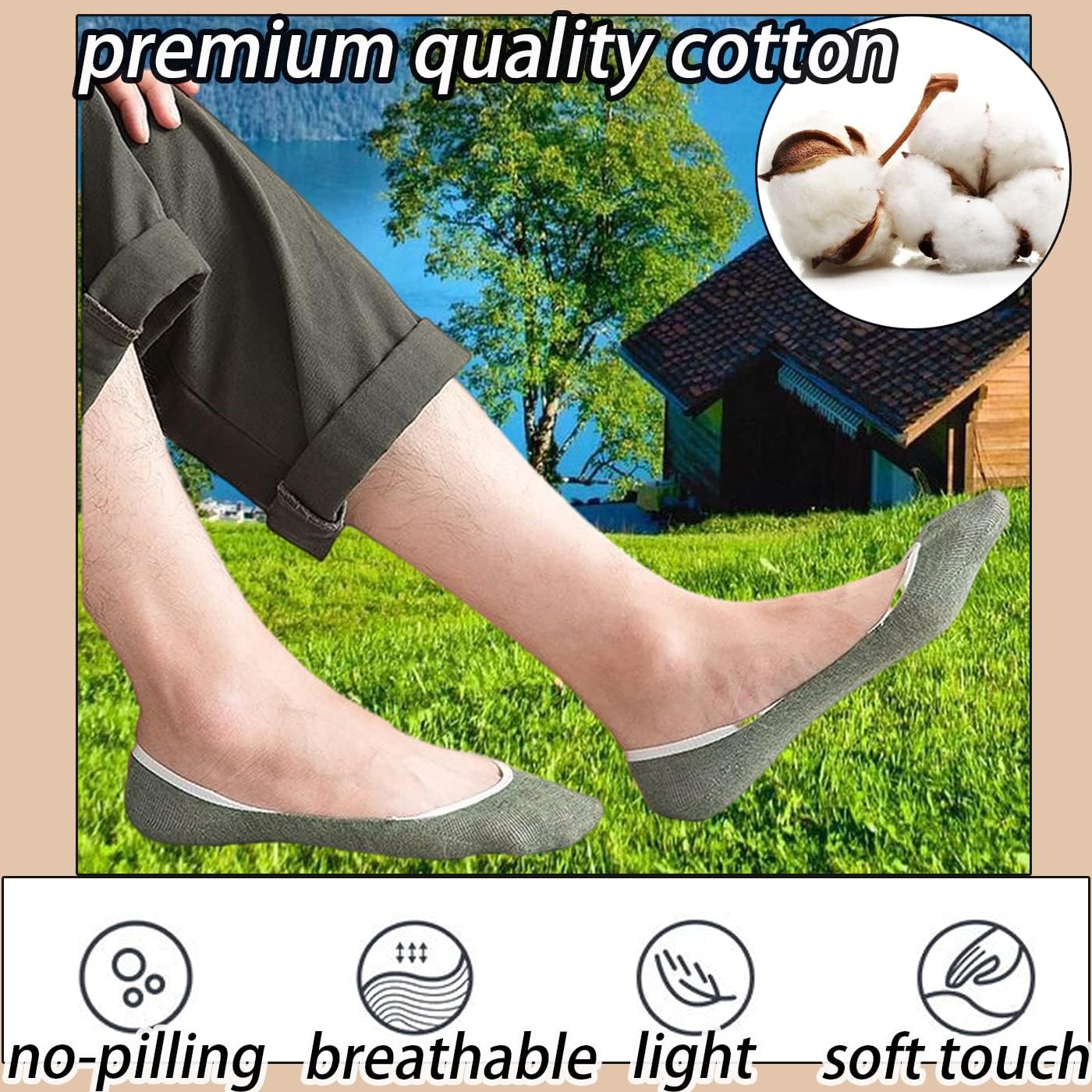 Premium No-Show Liner Socks for Men