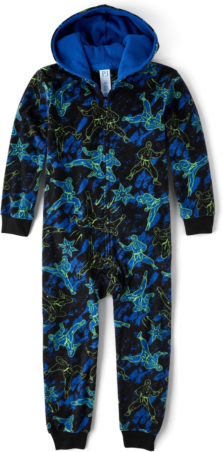 The Childrens Place Boys Long Sleeve Fleece Pajamas
