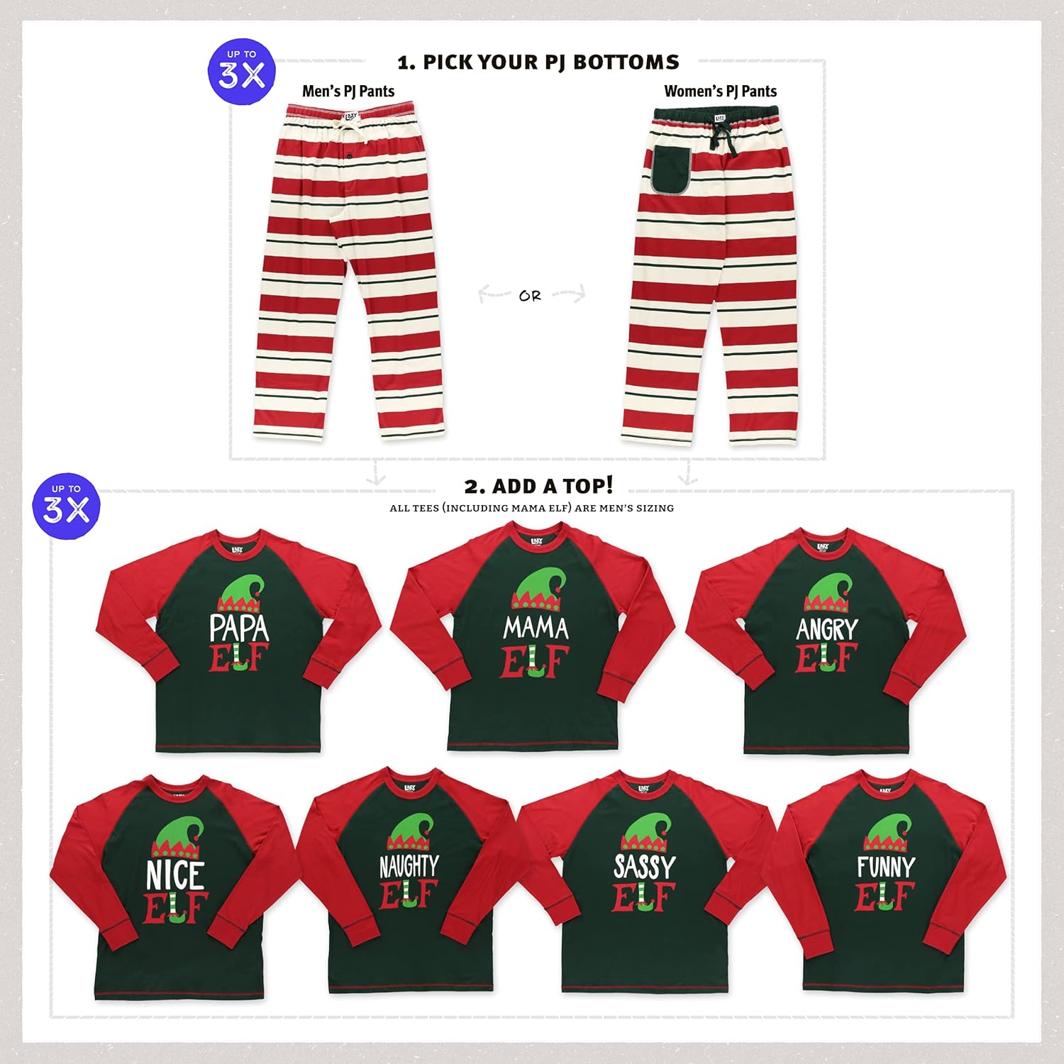 Lazy One Christmas Pajamas Family Set