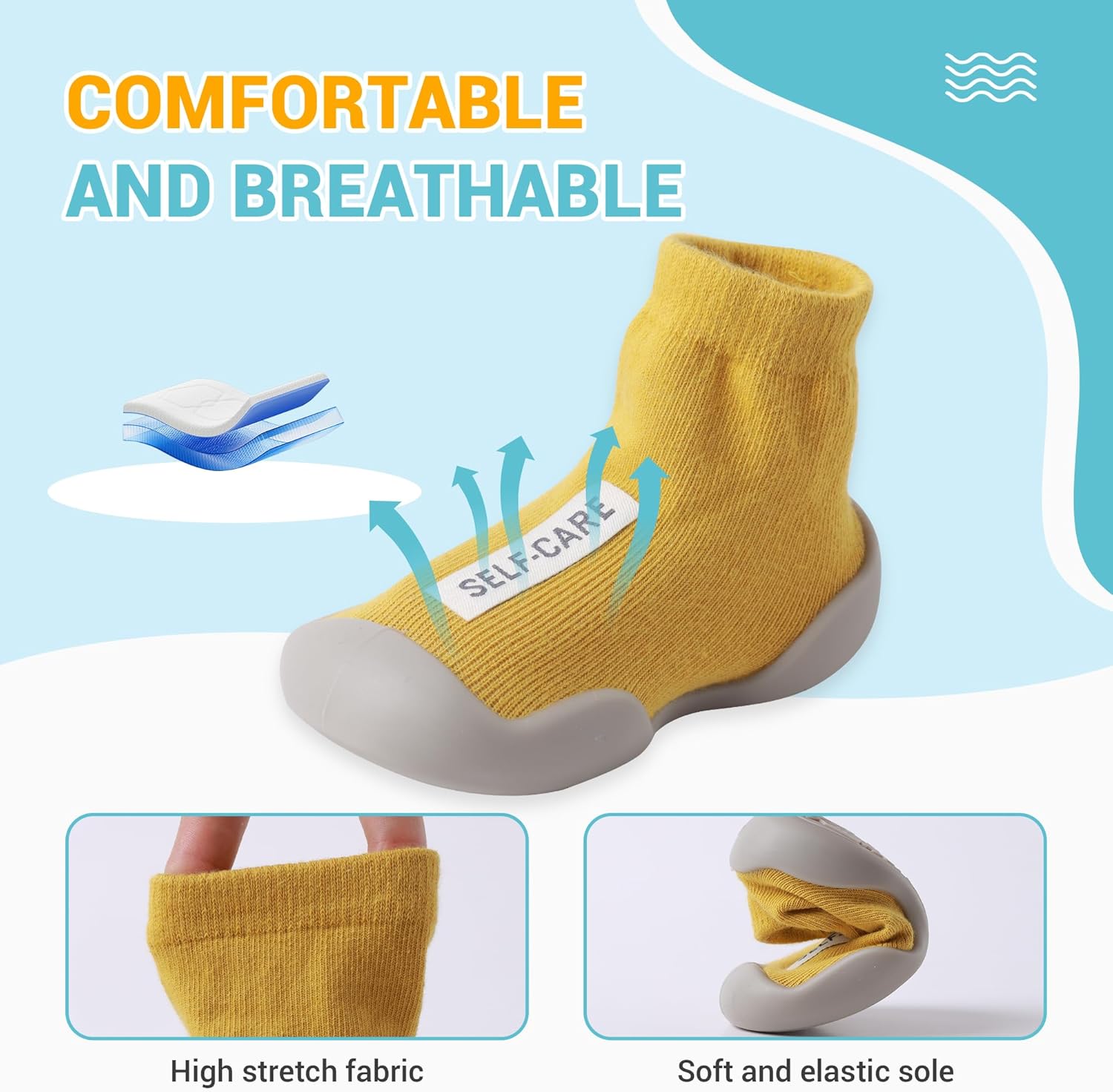 XQXG Baby Shoes- toddler first walker shoes Non-slip breathable unisex design